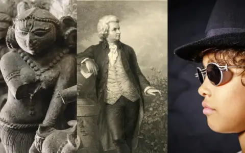 Starożytne rzeźby, Mozart i współczesne dziecko w okularach – wizualna opowieść o tym, jak powstała muzyka.