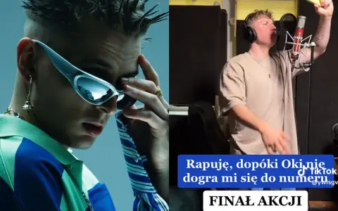 Oki 47, o co chodzi? Raper w okularach i w studiu nagraniowym.
